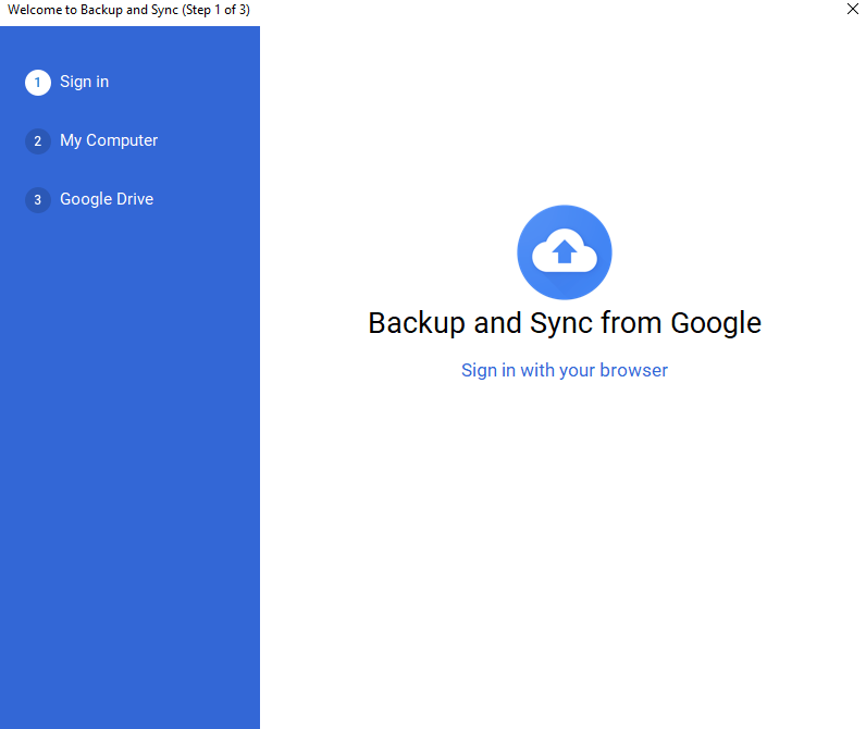 Backup and sync. Backup and sync