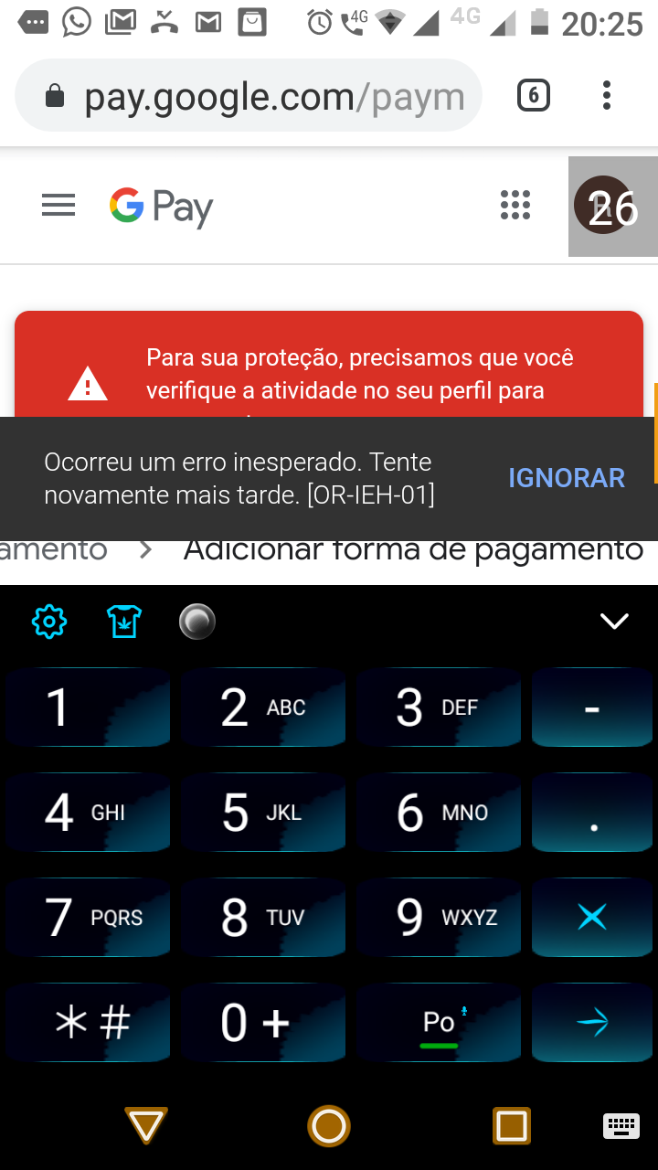 Não estou conseguindo realiza o pagamento do meu aplicativo globo play -  Comunidade Google Play