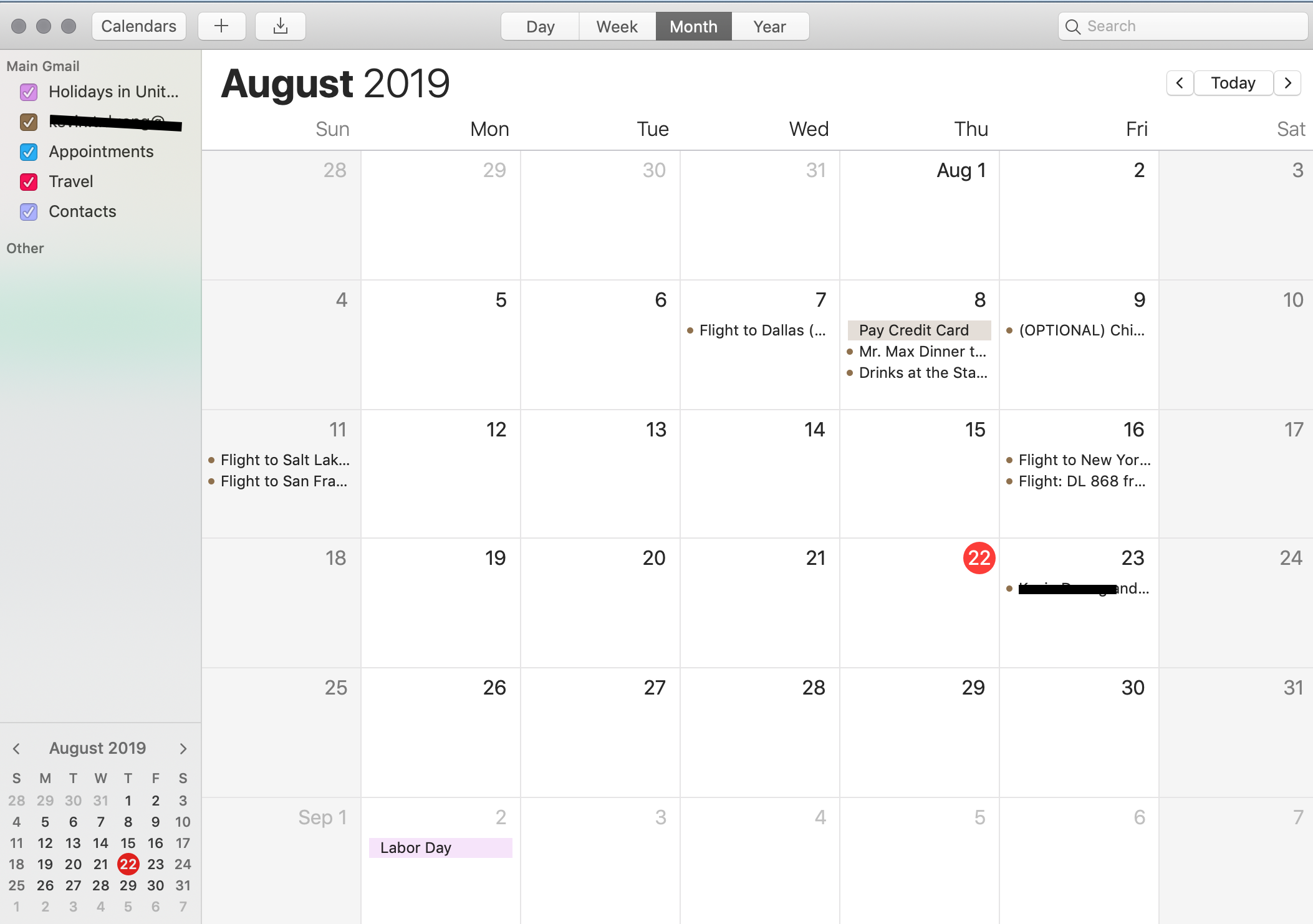 remove gmail account for calendar mac