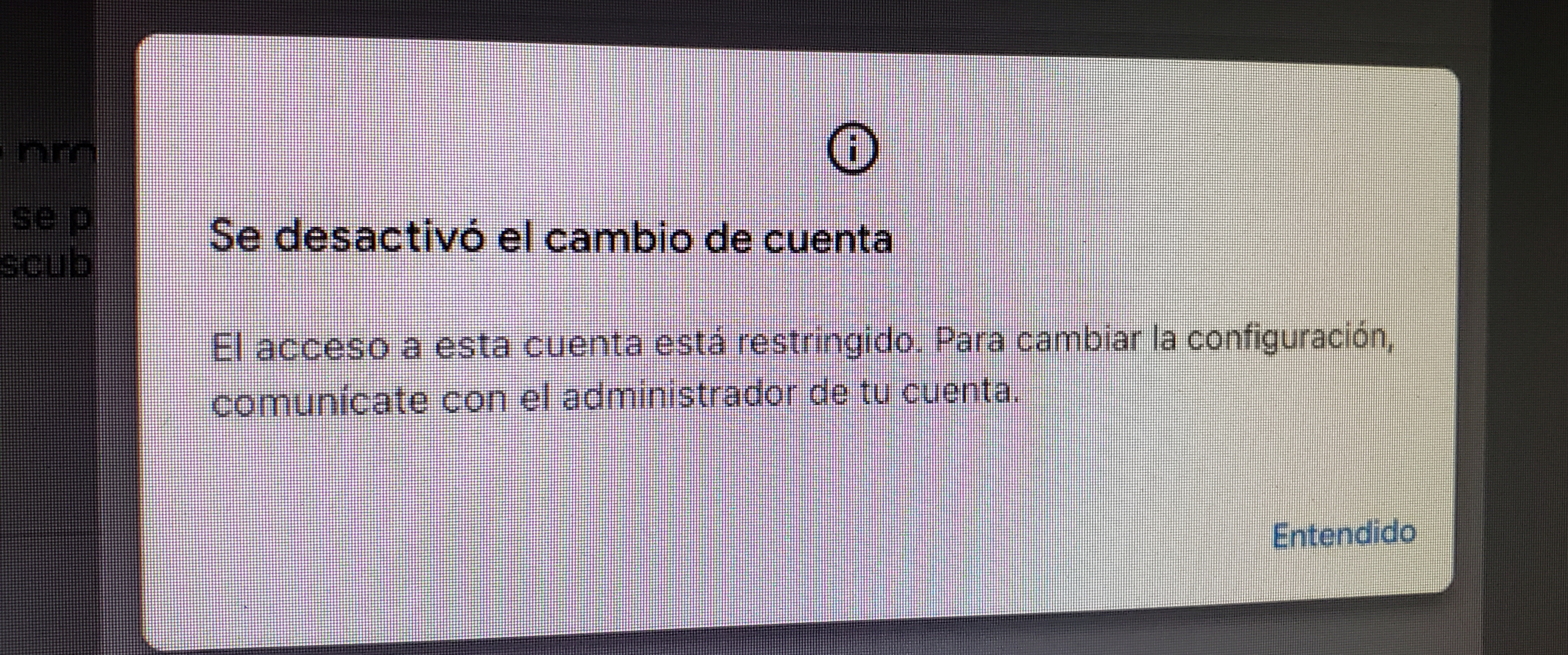 Desactivaciones: Pérdida del acceso a la cuenta