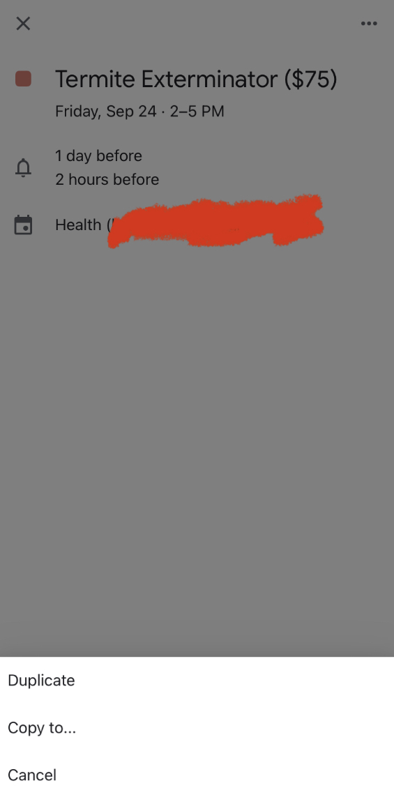 How do I unlink two calendars so they stop automatically duplicating