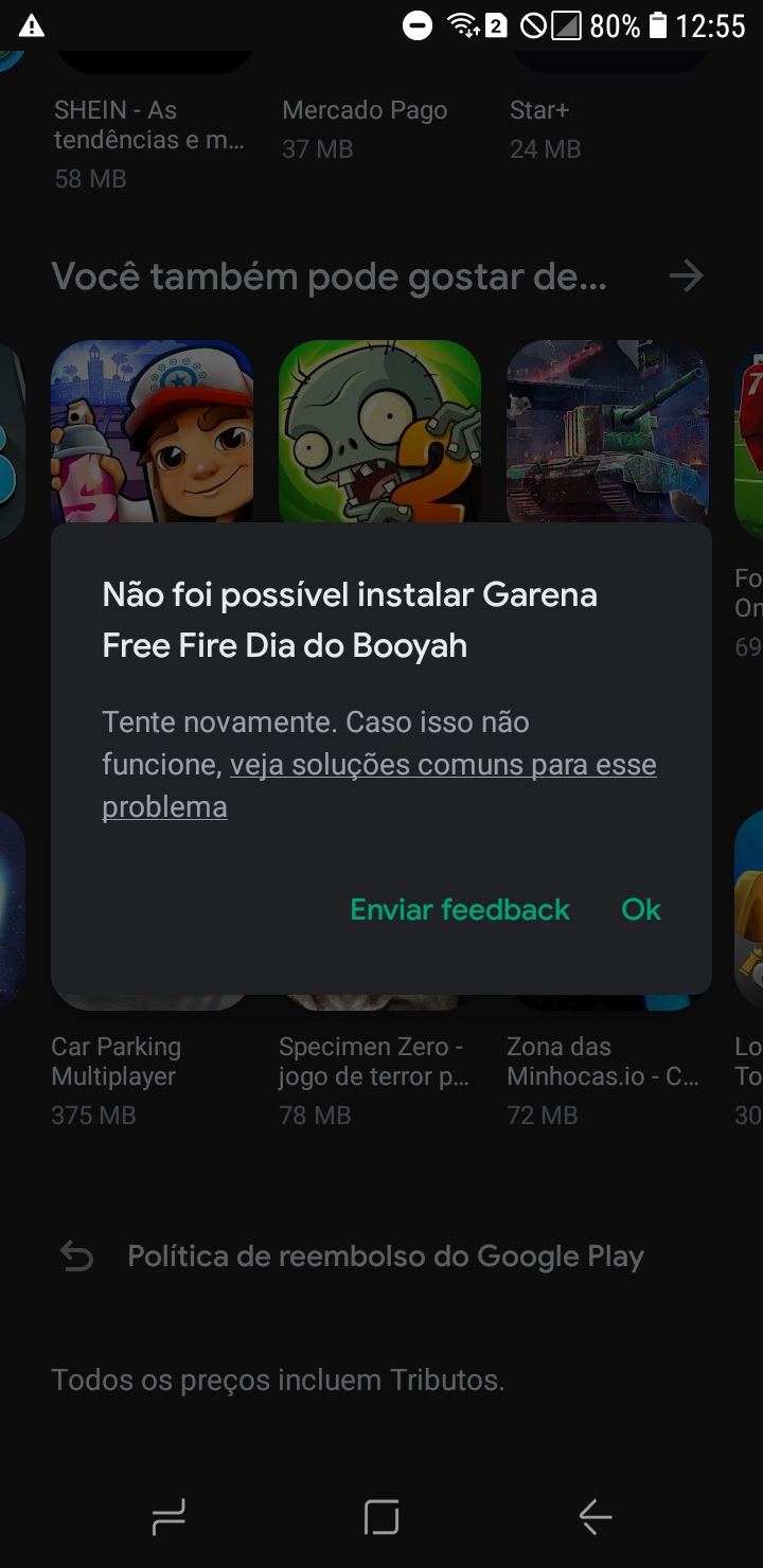 Estou tentando baixar o free fire mas não consigo - Comunidade