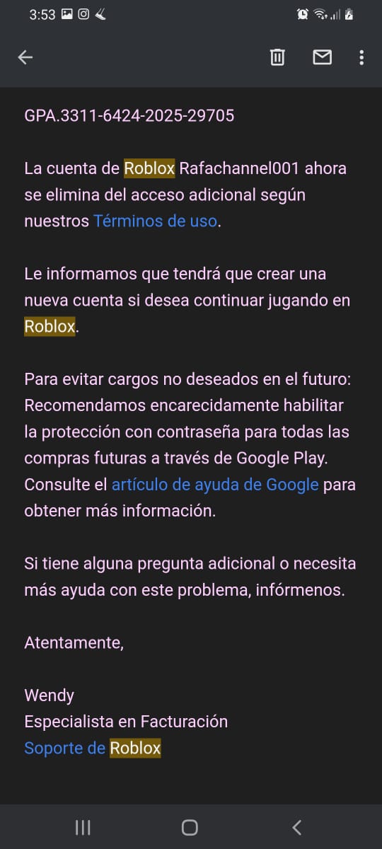 Solucion reembolso de roblox - Comunidad de Google Play