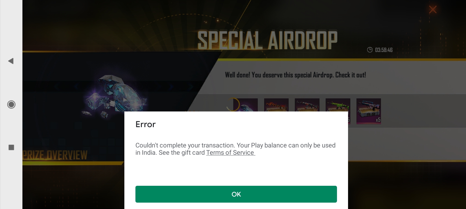 Transaction error - Google Play Community