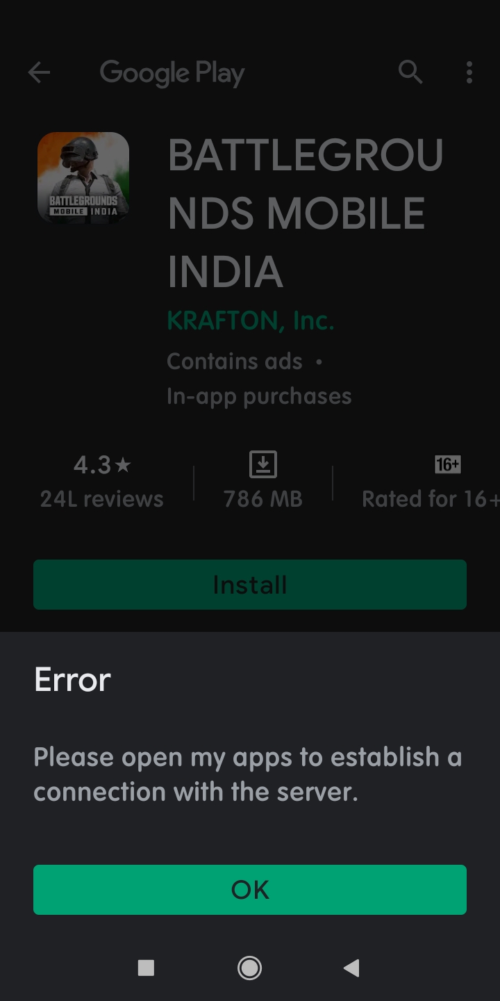 Cant download game even with enough space - Google Play Community