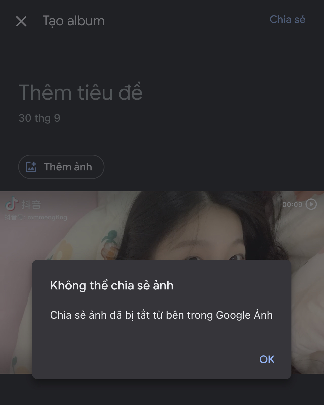 Lm th no  bt tnh nng chia s trong google photo khi  b tt -  Cng ng Google Photos