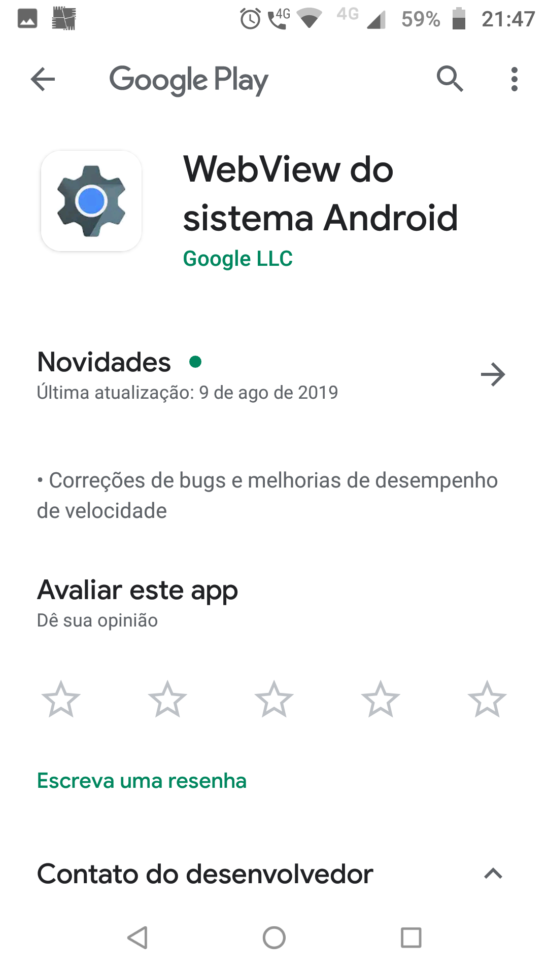 Não atualiza app Google Chrome: Rápido e seguro. Ja fiz de tudo e da erro.  - Comunidade Google Play