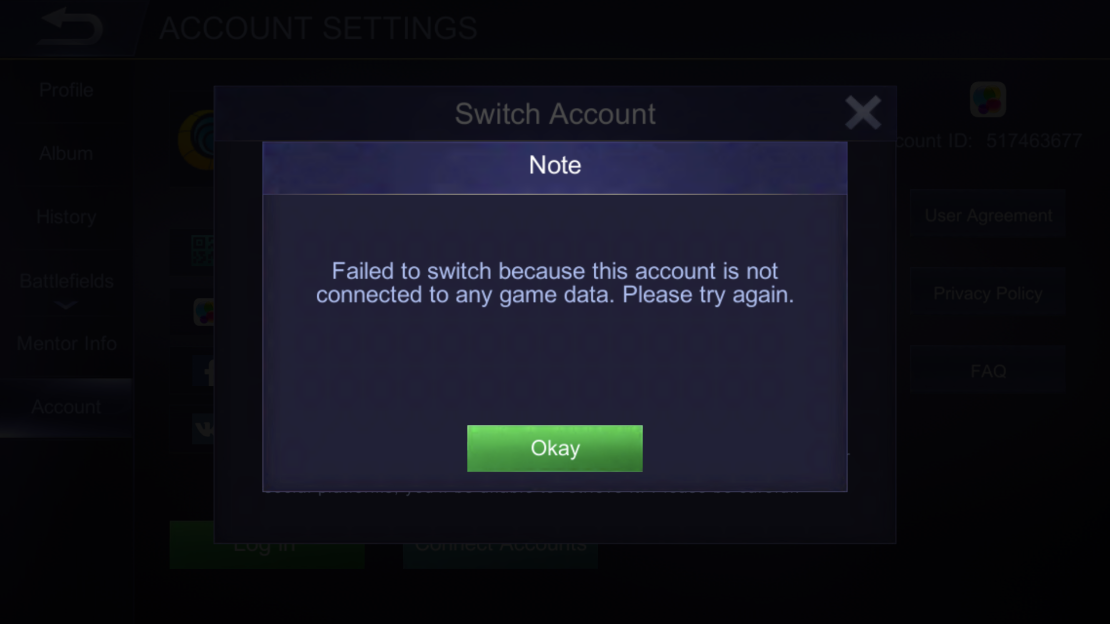 how to connect your mobile legends account to facebook