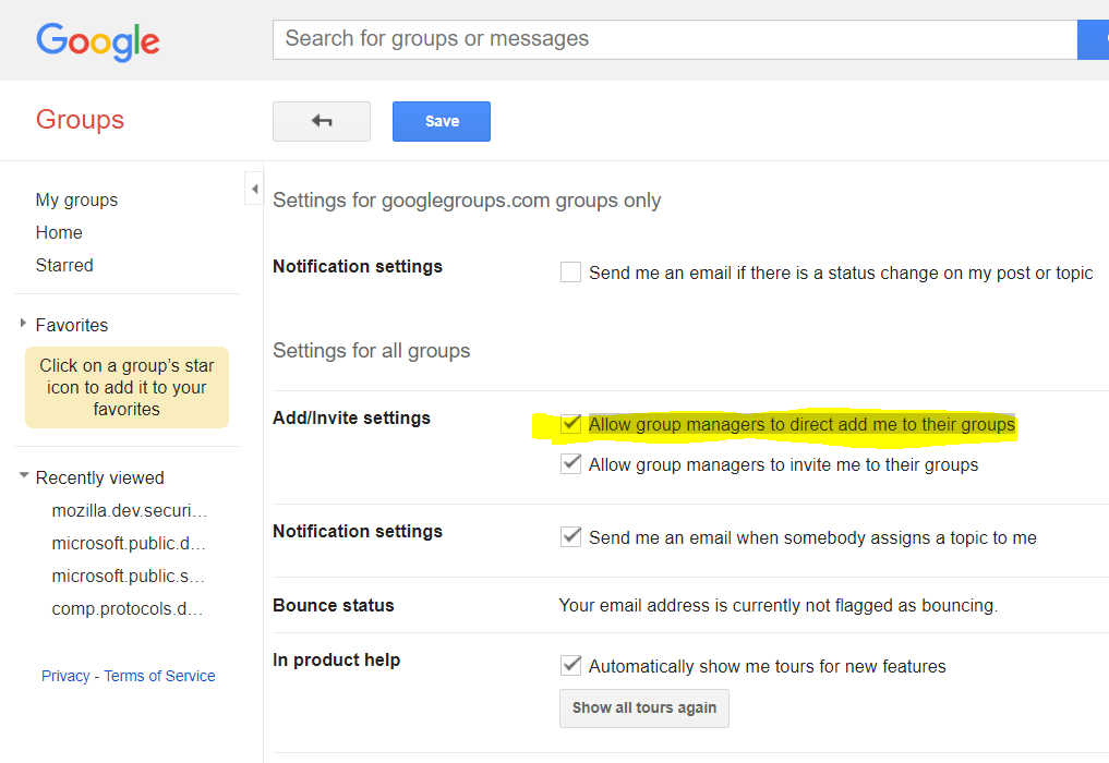 How to add a Google Group