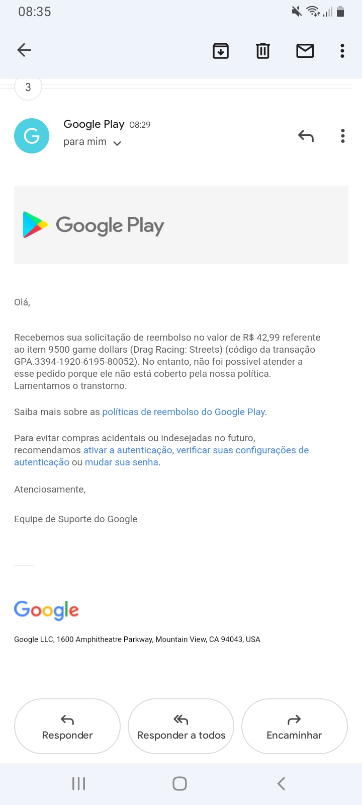 Solicitou reembolso de compra não autoriza - Comunidade Google Play