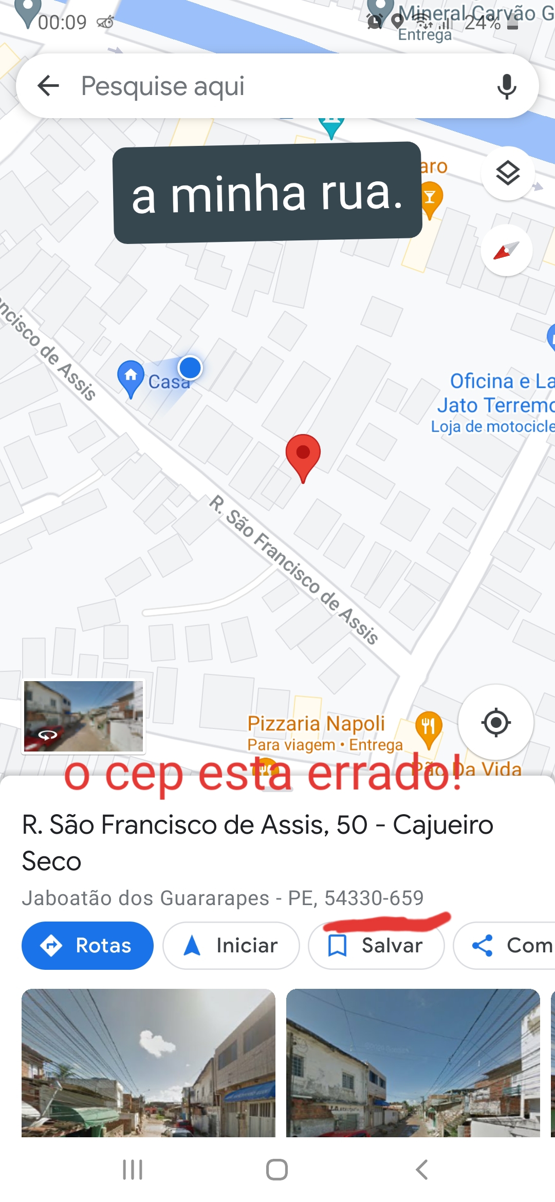 Localização muito errada - Comunidade Google Maps