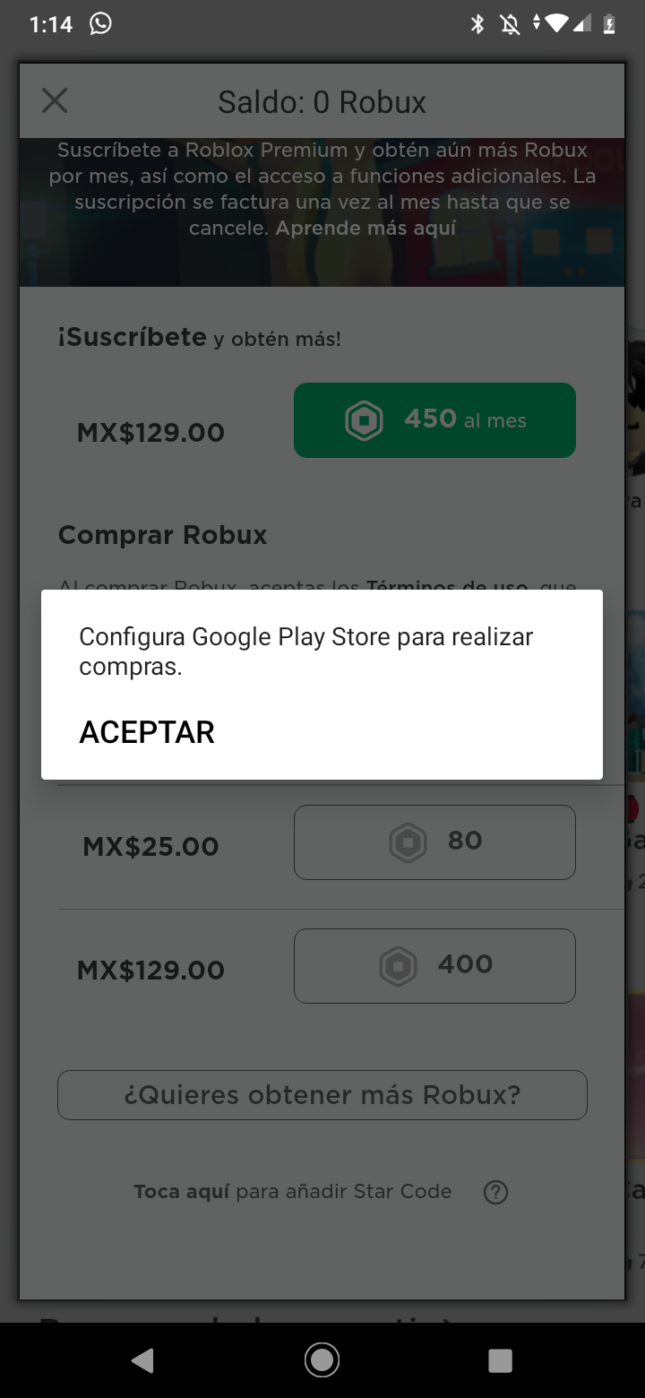 Configuración de Google play al comprar robux - Comunidad de Google Play