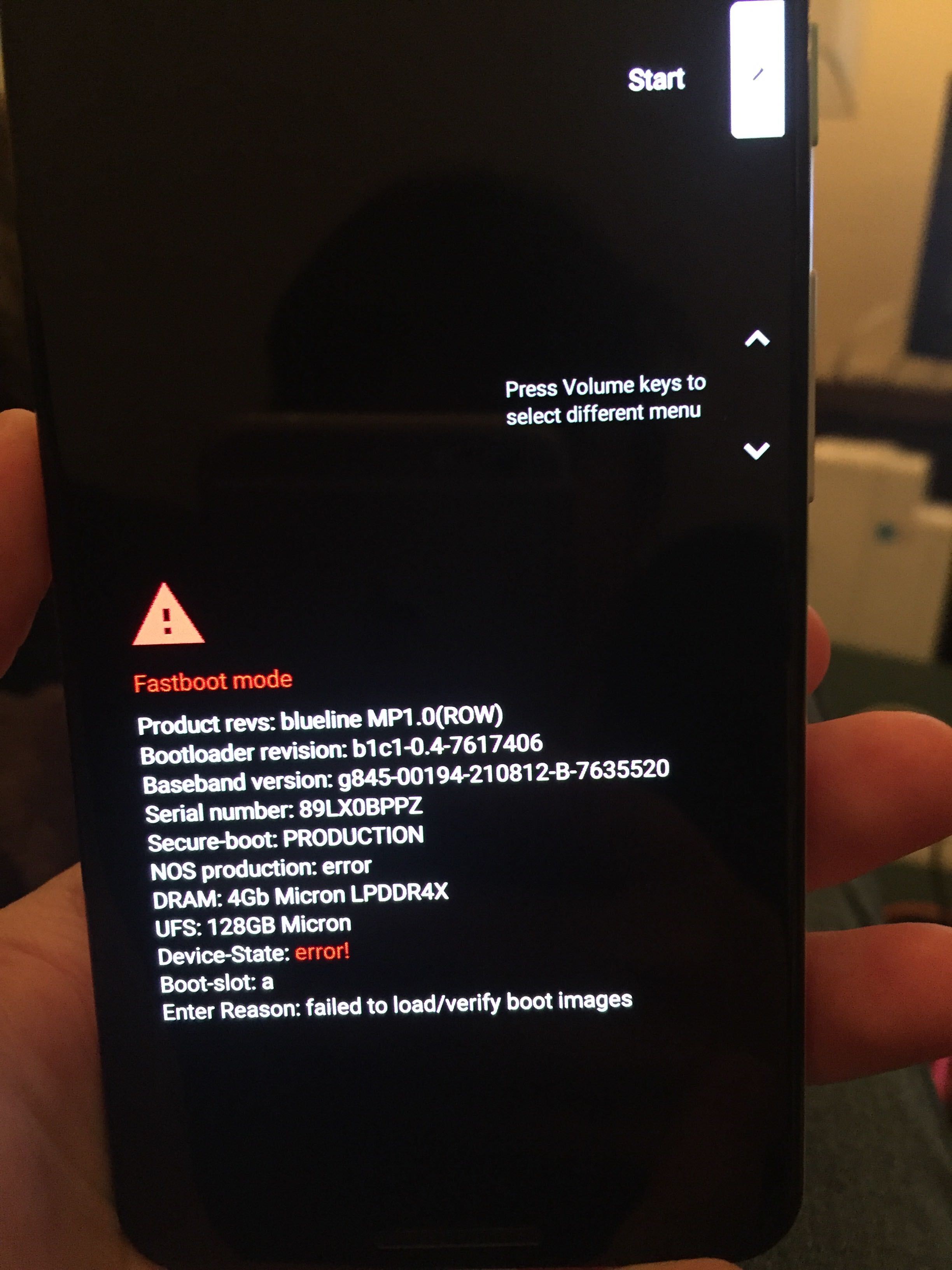 Pixel 3 stuck in fastboot mode after Android 12 update - Google Pixel  Community