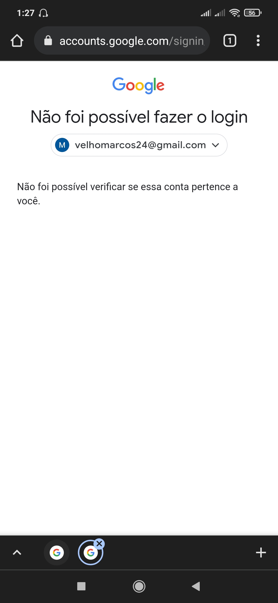 como posso fazer minha validação da conta google para compras no