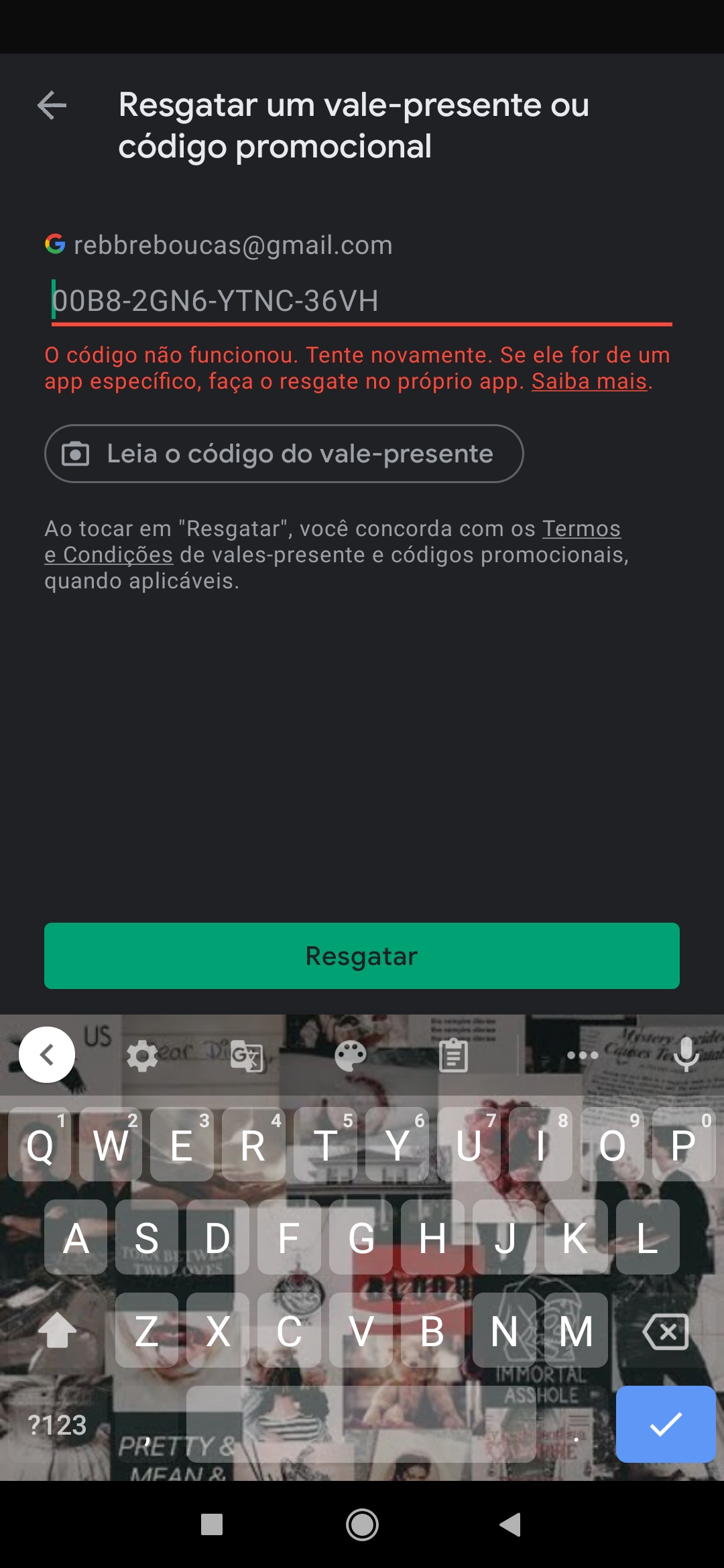 Erro ao resgatar código Google Play? Como resolver o problema no celular