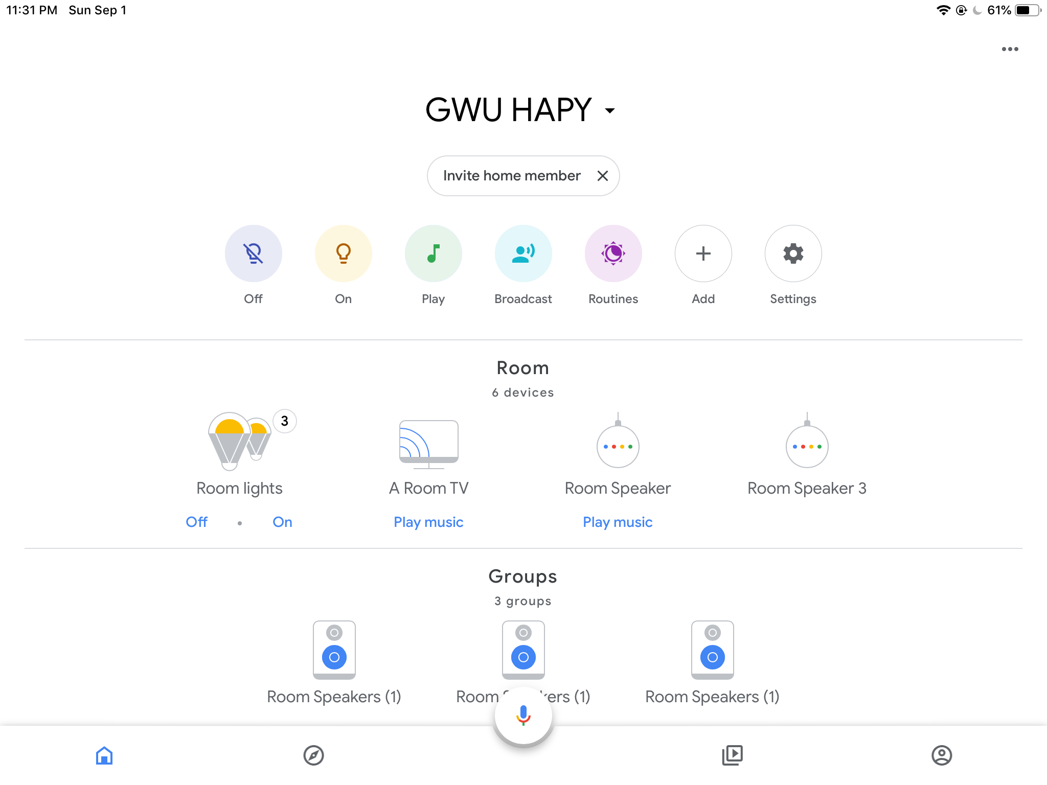 Google home app