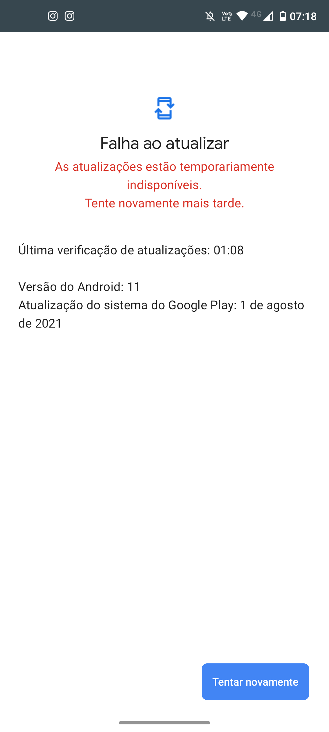 Problemas de atualização - Comunidade Android