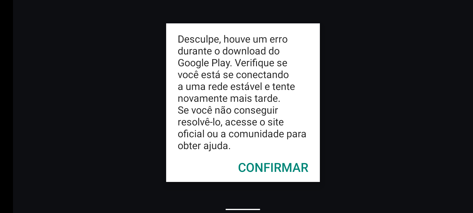 Tento baixar um jogo em específico porém fica dando erro. Aparece