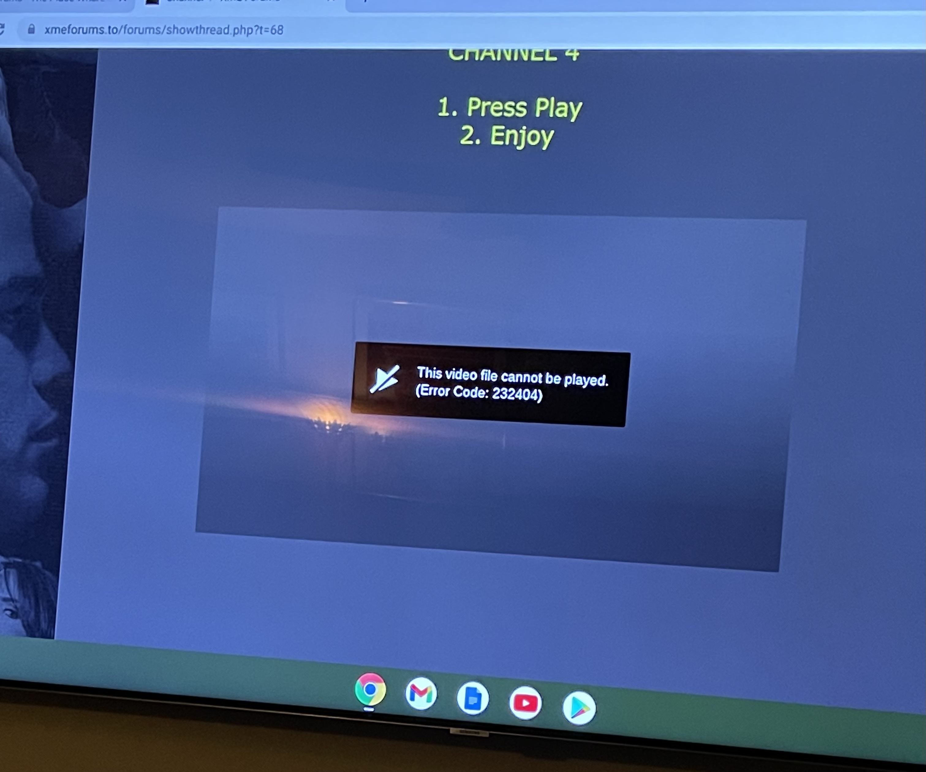 クロムブック Video error 232404 - Chromebook Community