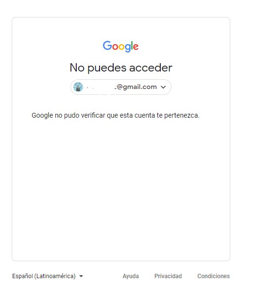 equilibrio Asia Juicio No puedo iniciar sesión en mi correo porque el código de recuperación me  llega al mismo correo ... - Comunidad de Cuenta de Google