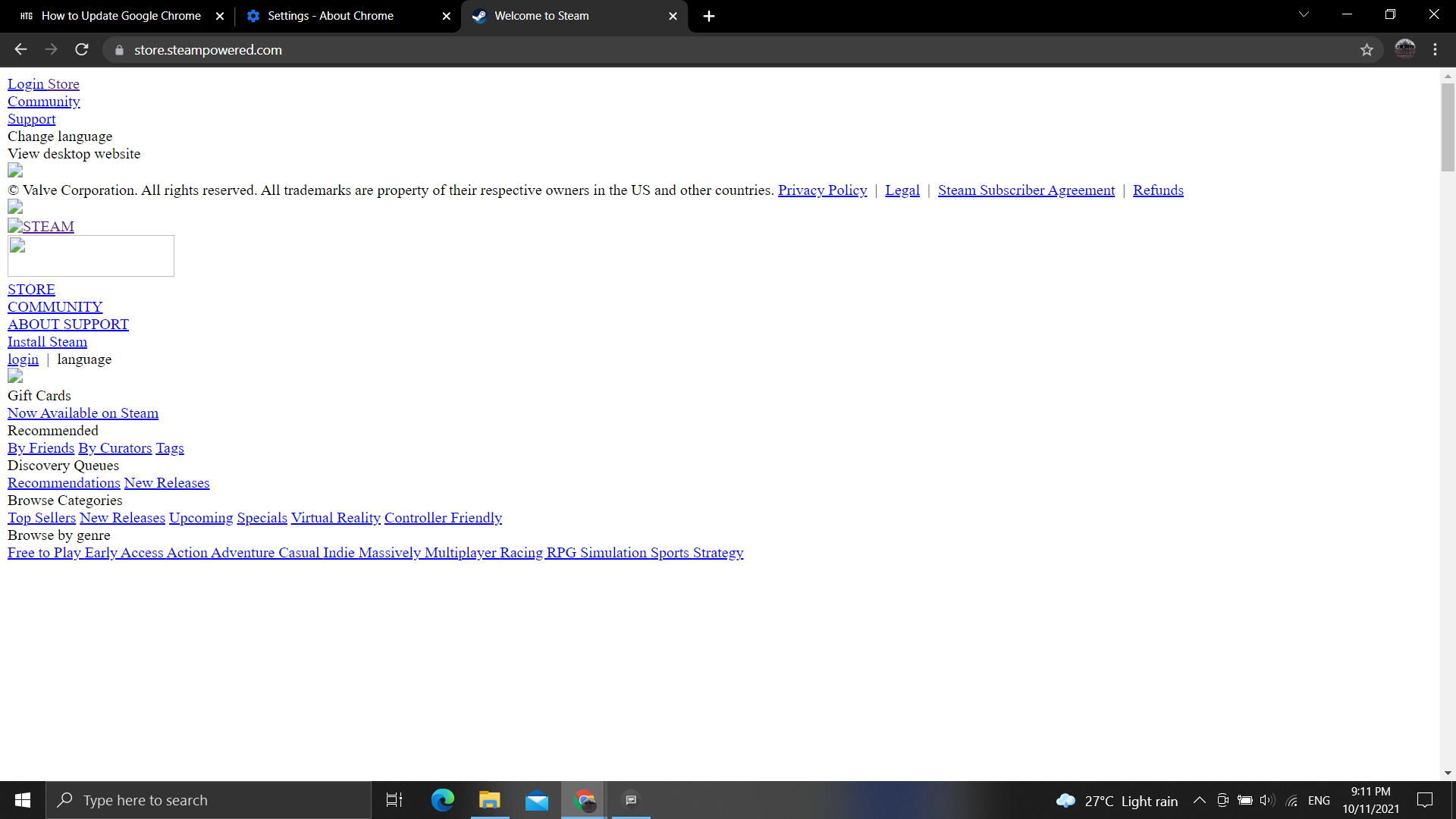 Page not loading properly. - Google Chrome Community