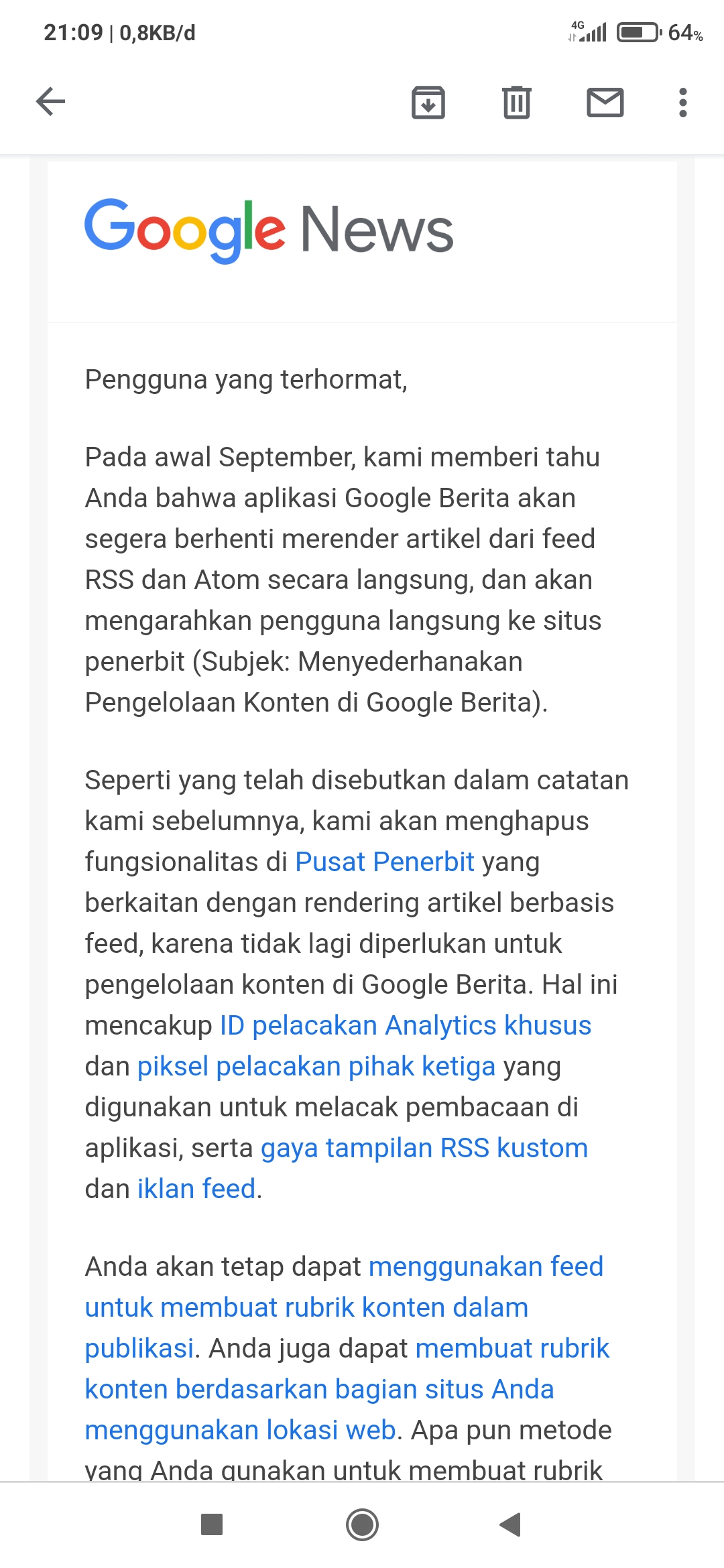 Tentang Rss Atom Dari Google News Komunitas Pusat Google Penelusuran
