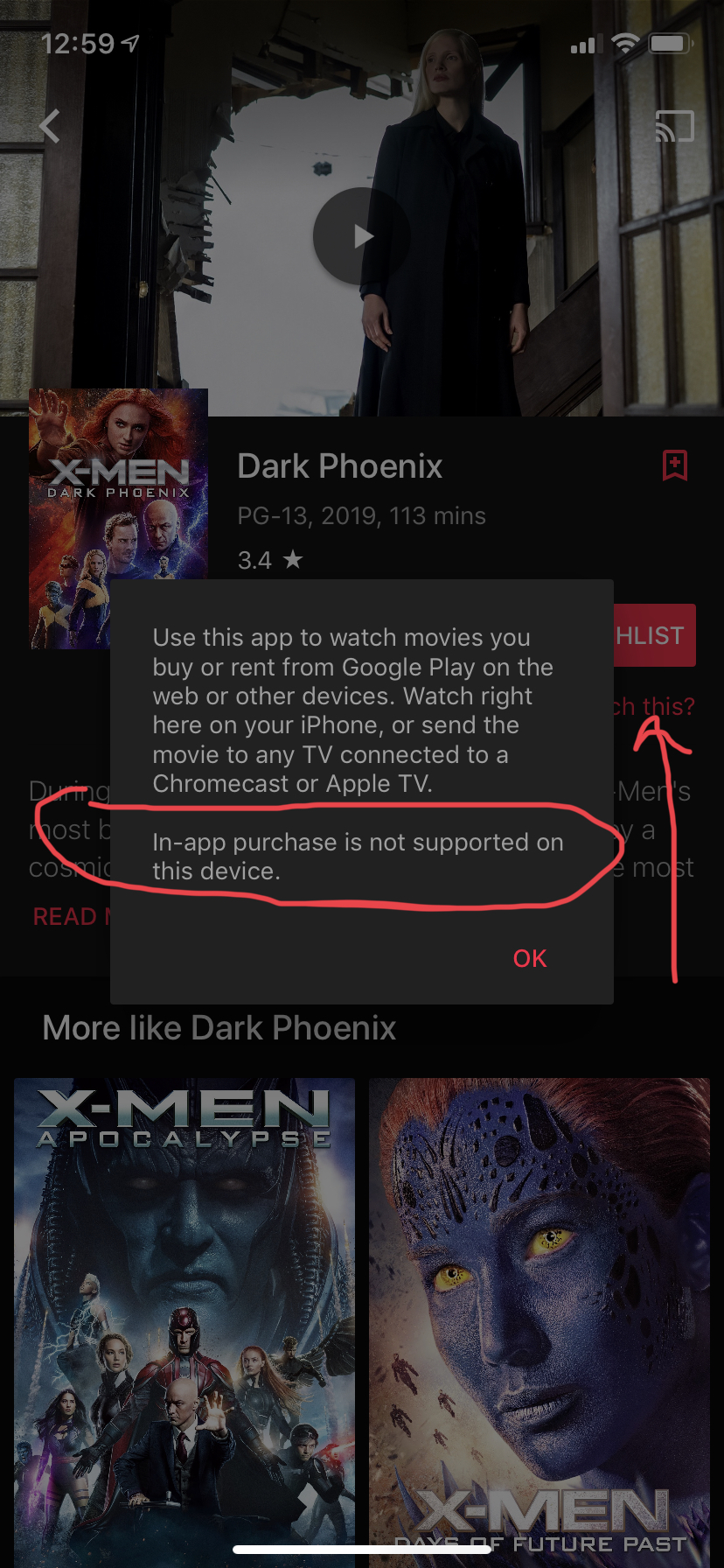 In Google Play Movies Tv It Says In App Purchases Are Not Enabled On This Device Help Google Play Community