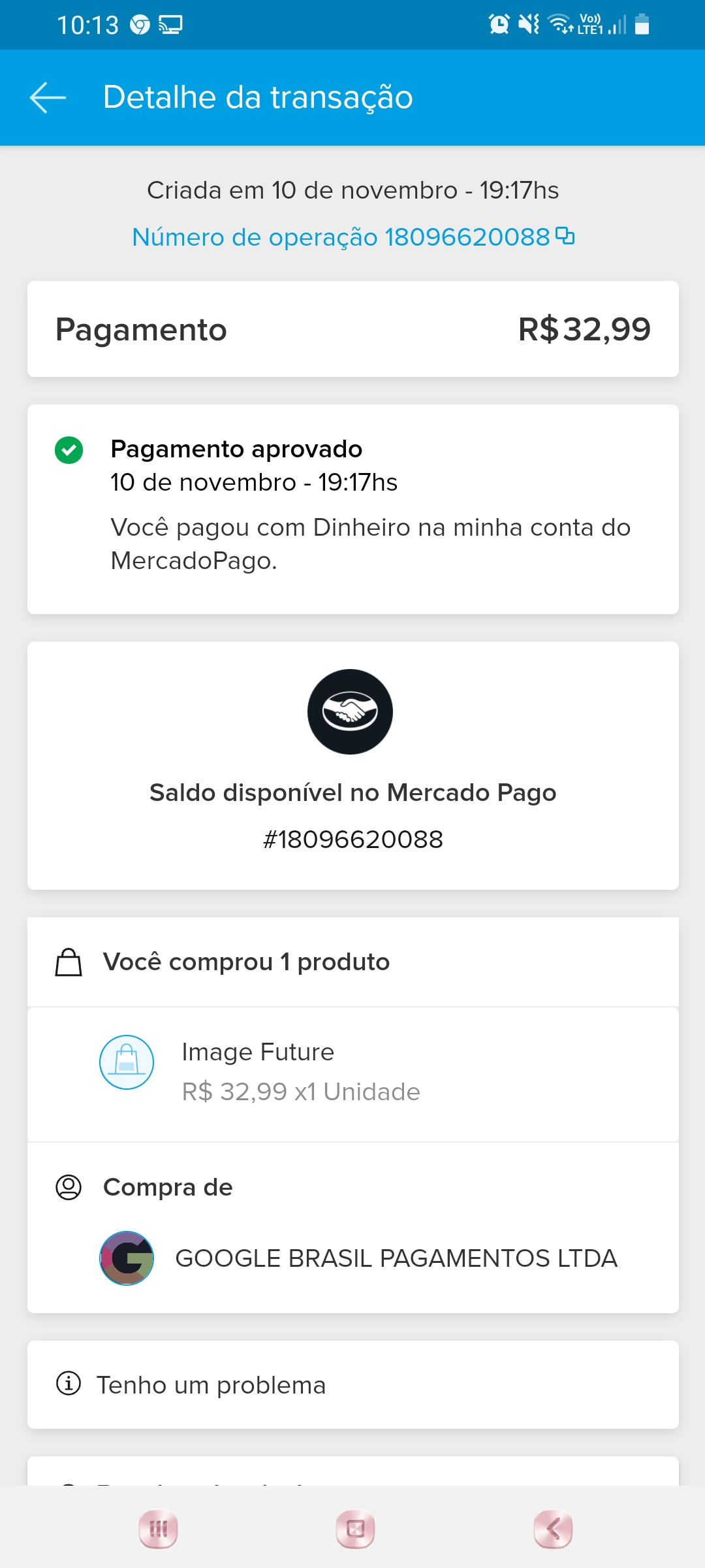 Cancelei a compra e não recebi o reembolso de volta. O aplicativo dá erro.  - Comunidade Google Play