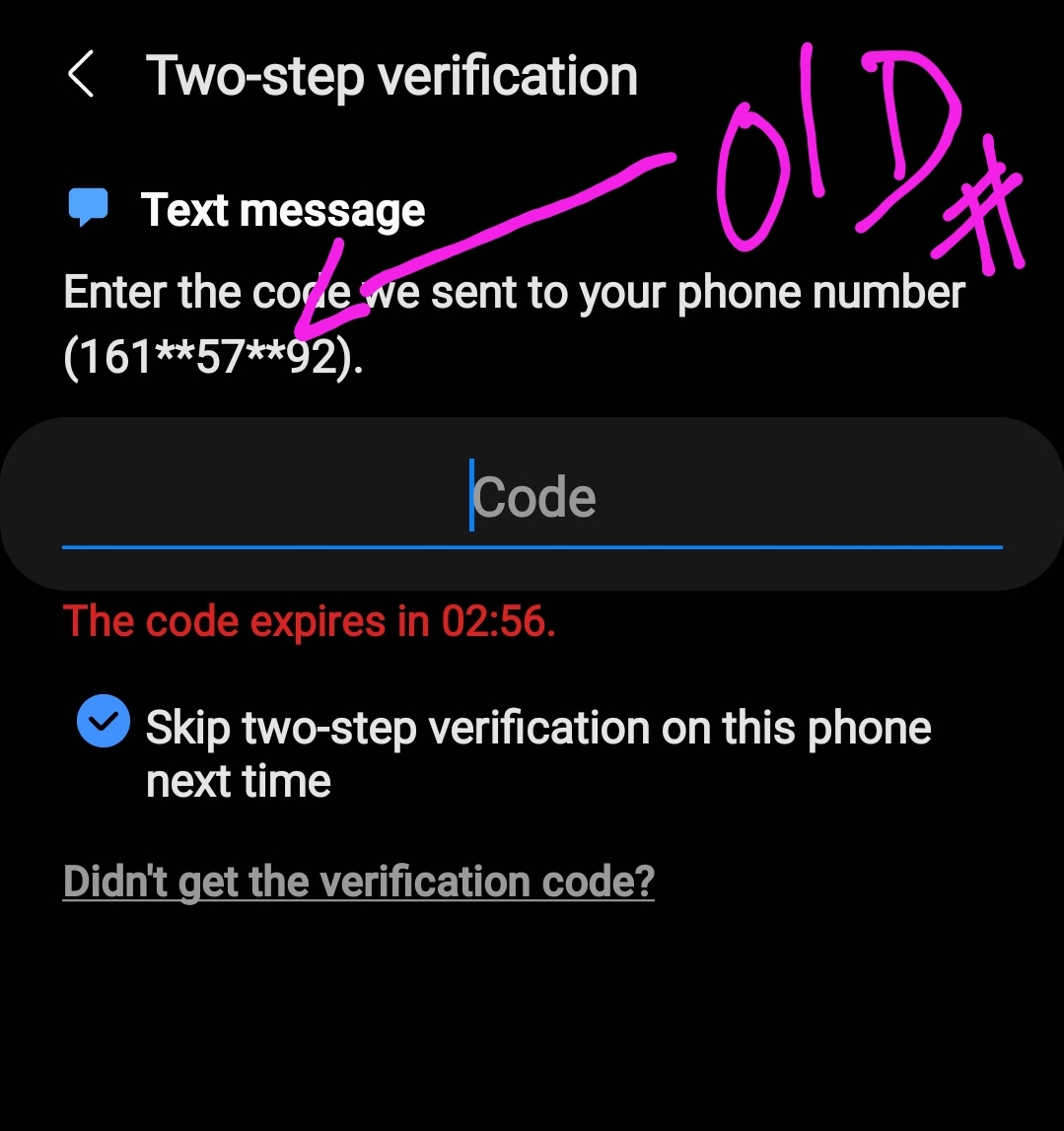 How do I remove my number from two step verification?