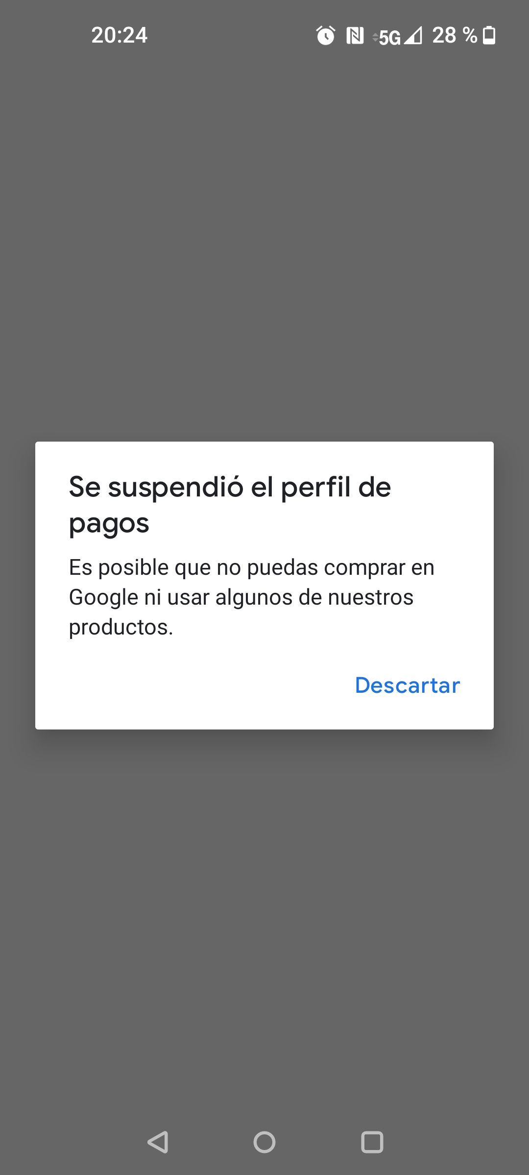 Hola tengo suspendido el perfil de pagos, me está generando un error -  Comunidad de Google Pay