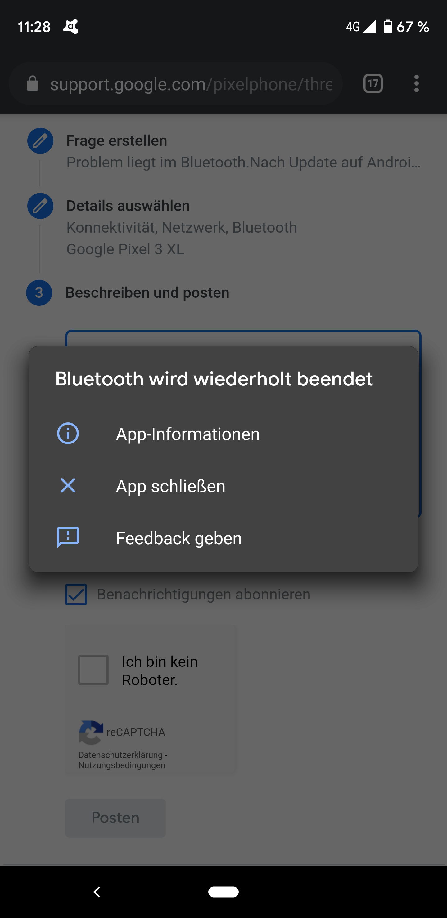 Problem Liegt Im Bluetooth Nach Update Auf Android 10 Offnet Sich