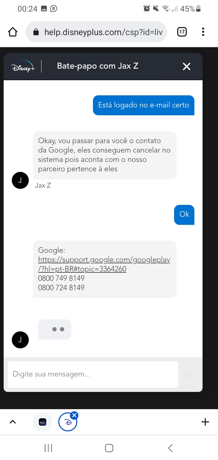 Não consigo cancelar minha assinatura Disney+ - Comunidade Google Play