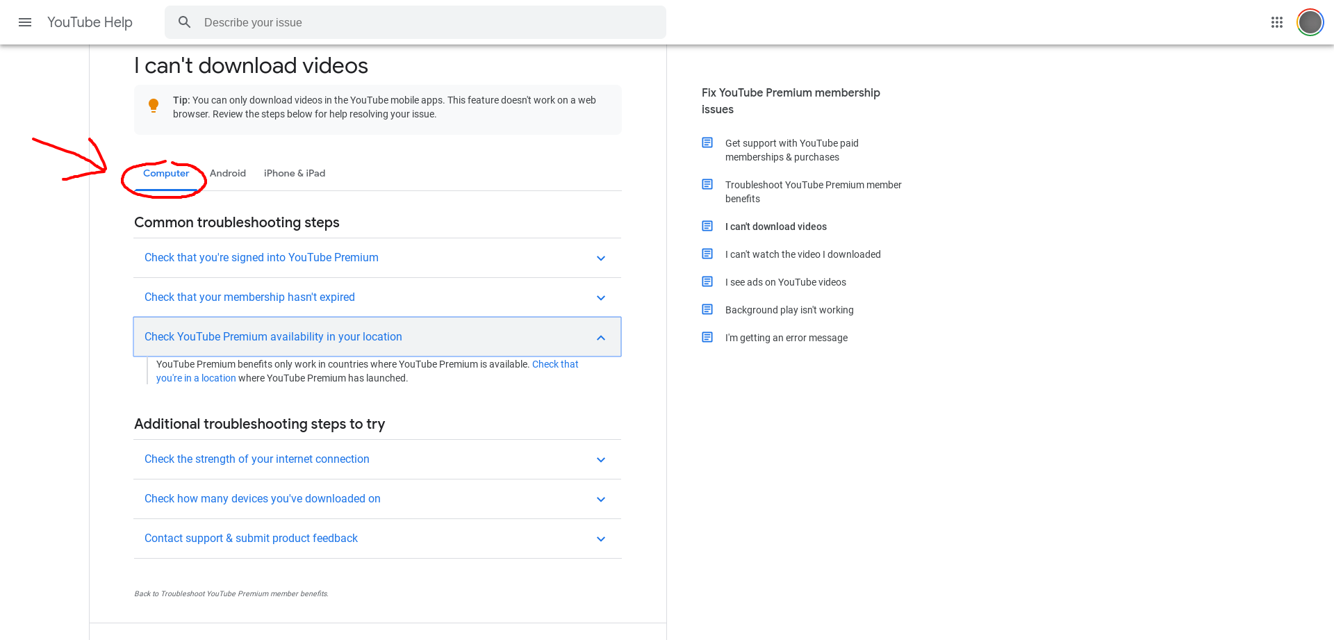 Please Fix A Confusing Support Page Regarding Youtube Premium Downloading Youtube Community
