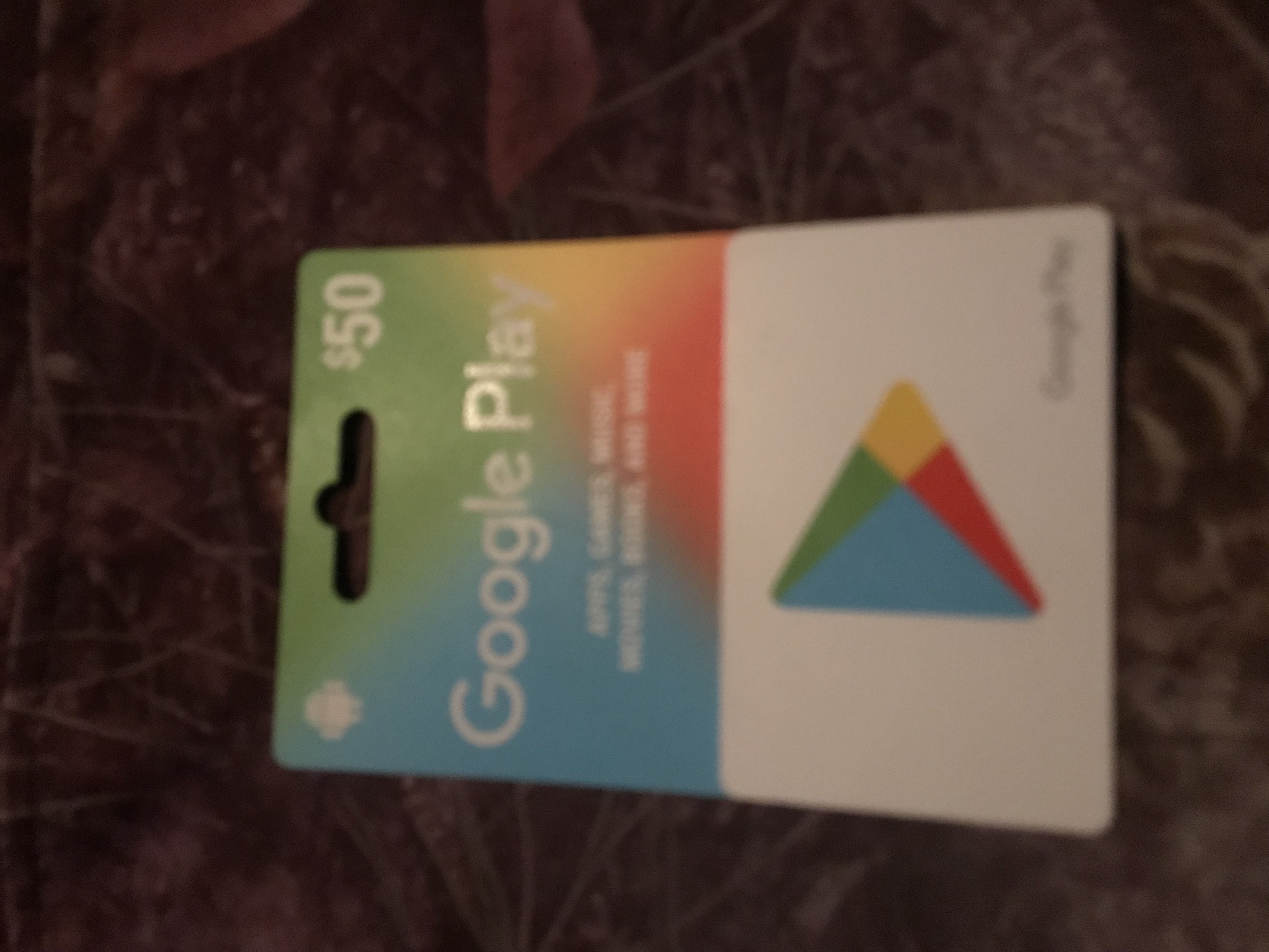 Google Play Gift Card, $50