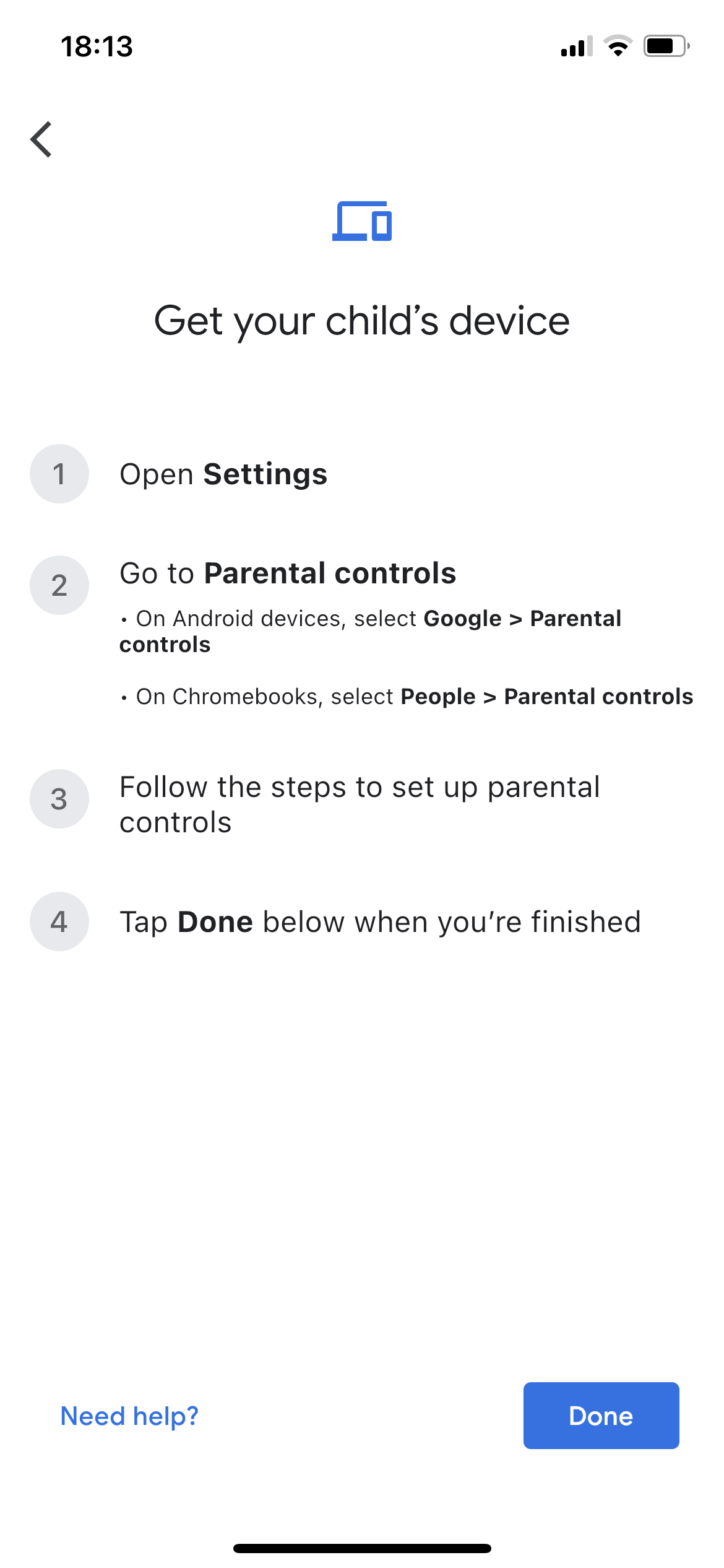 Google parental controls