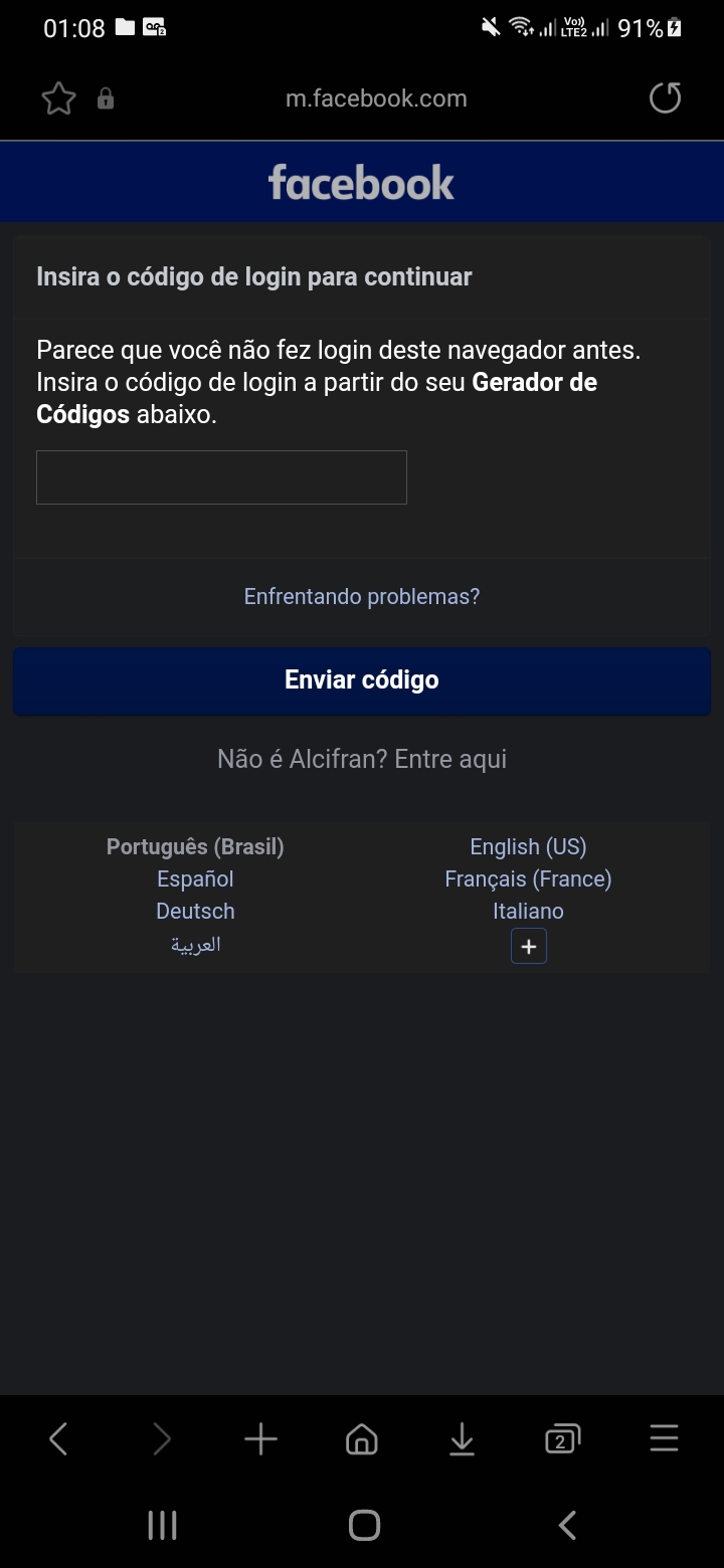 Como corrigir o problema quando o login no Facebook está