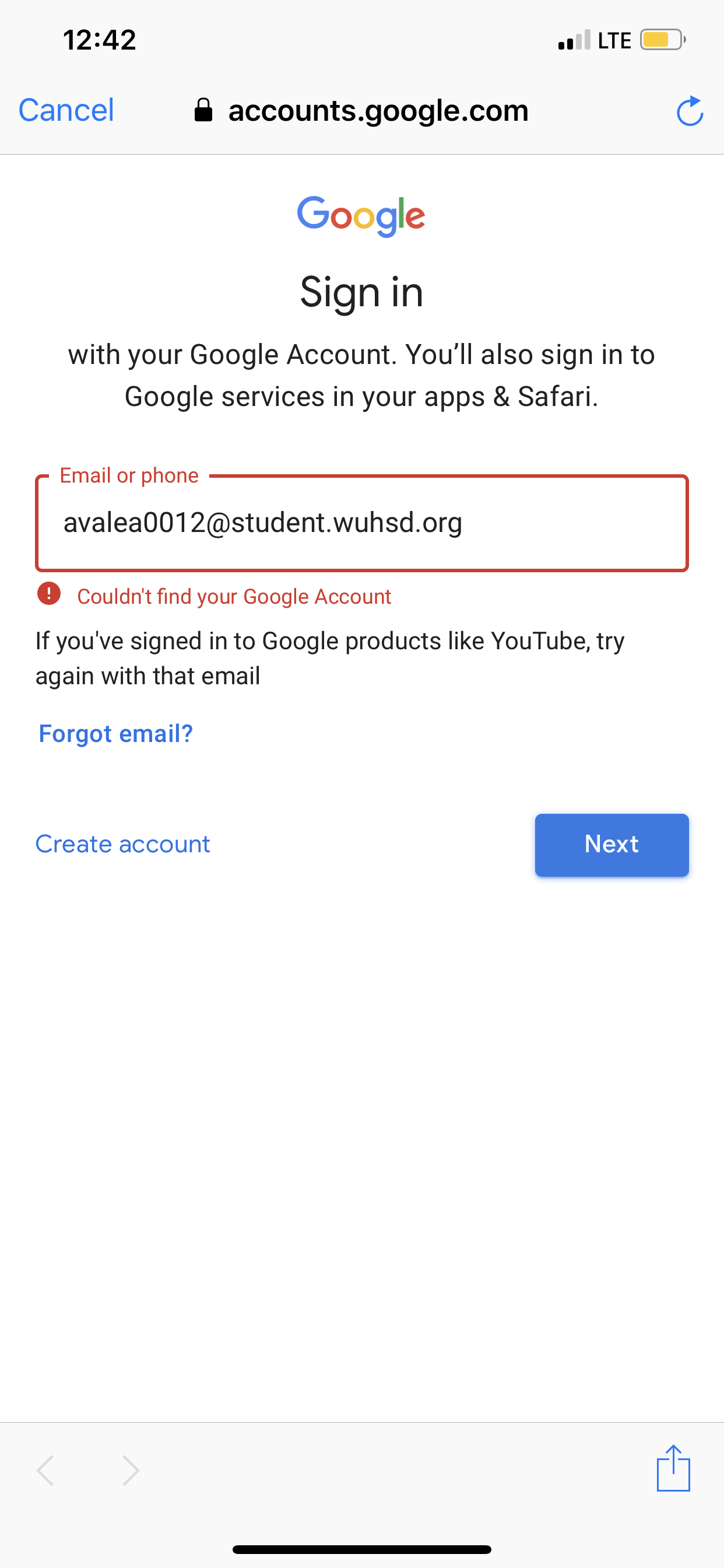 I recently tried signing into my account to view my photos and it