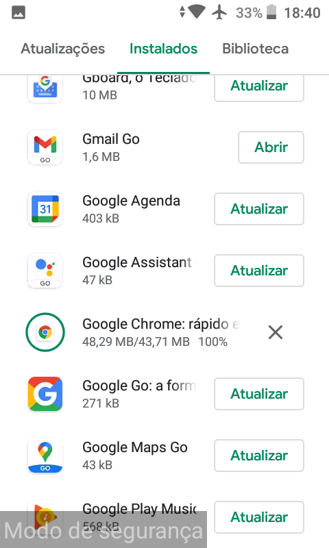 Não atualiza app Google Chrome: Rápido e seguro. Ja fiz de tudo e da erro.  - Comunidade Google Play