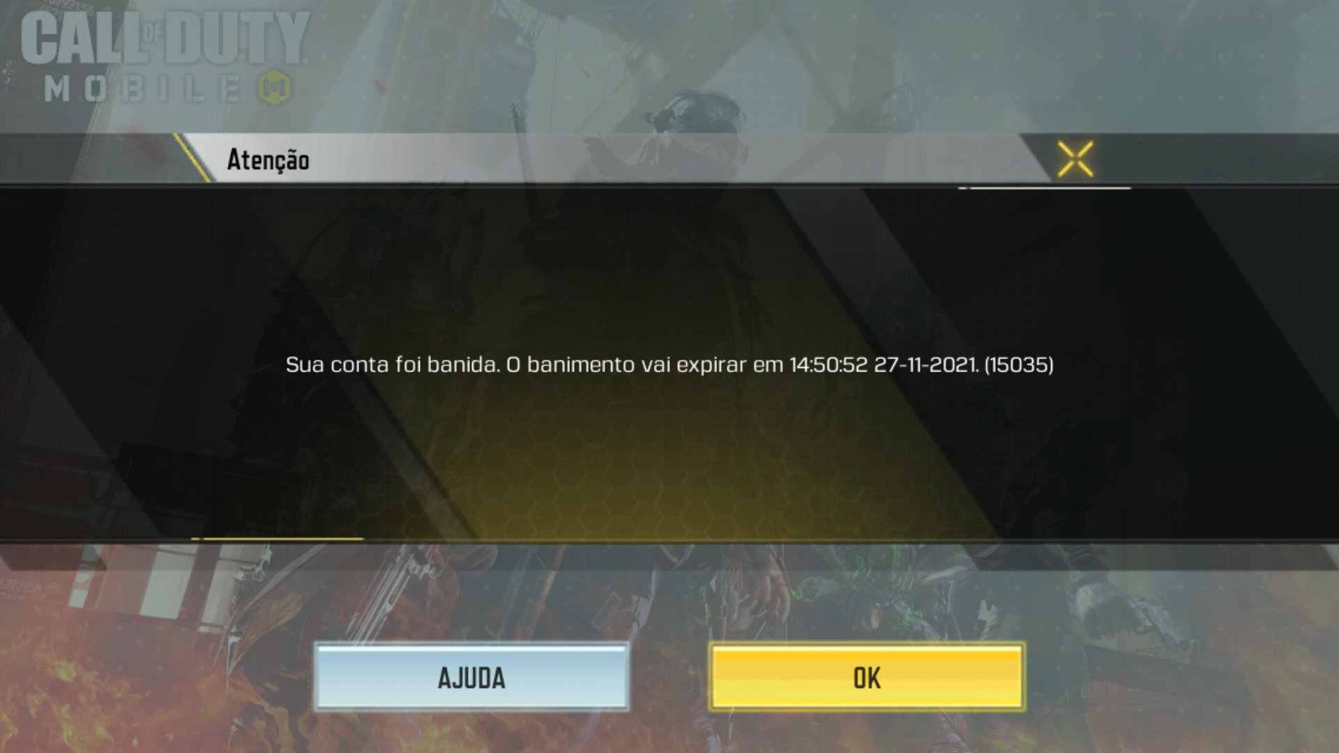 Fui banido de um jogo por erro, o que fazer?