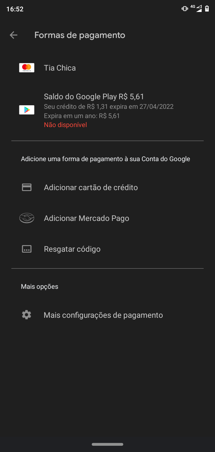 Não consigo usar meu saldo Google play! - Comunidade Google Play