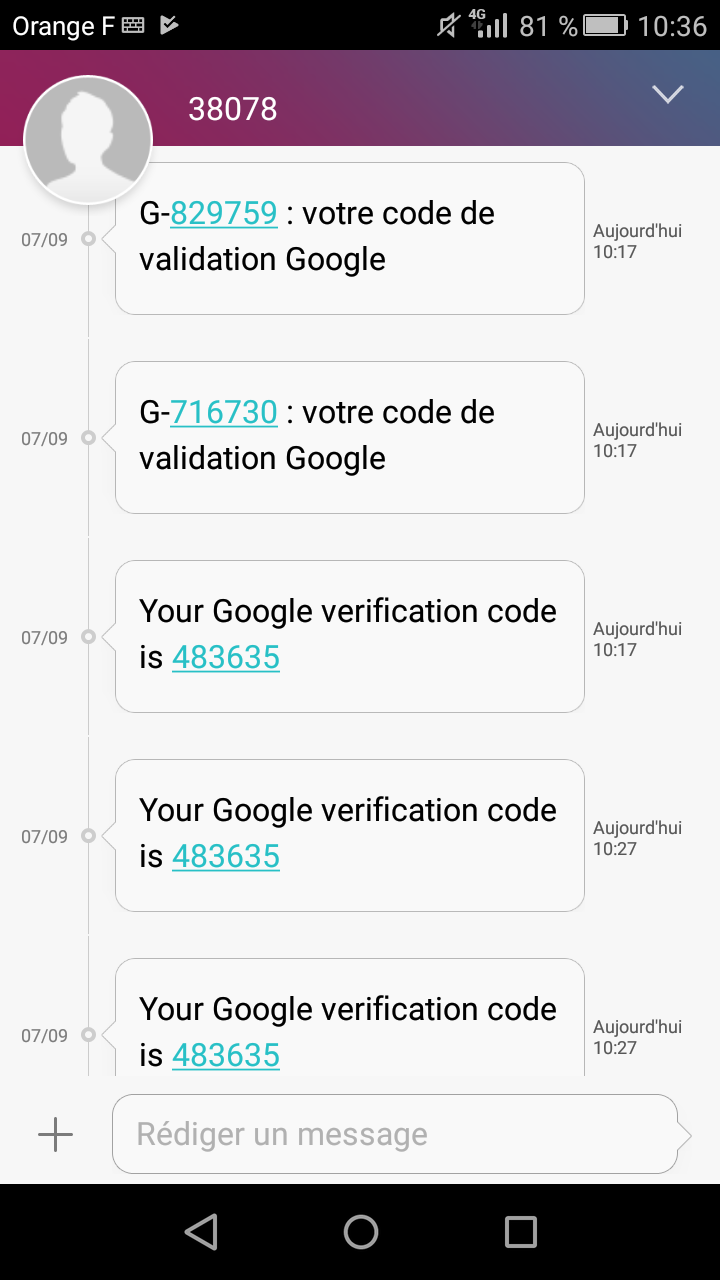 Je Recois Des Messages Avec Des Codes De Confirmation Chaque