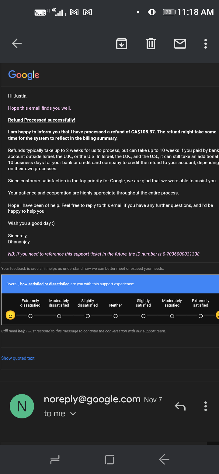 Why Does Google Support Claim They Are Going To Give Me A Refund Yet One Month Later No Refund Google Ads Community