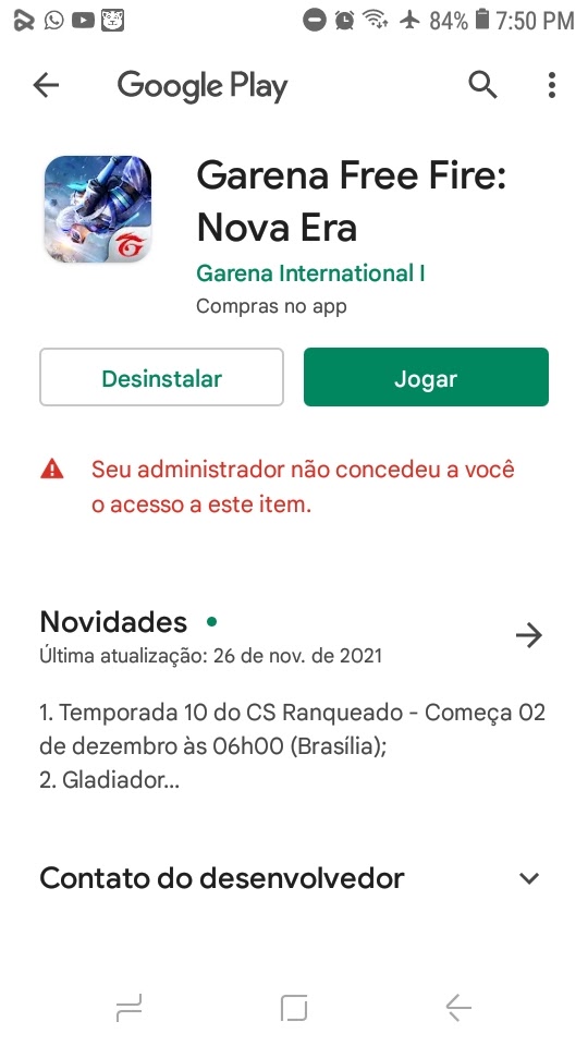 N consigo instalar jogos ou baixar atualizações - Comunidade Google Play