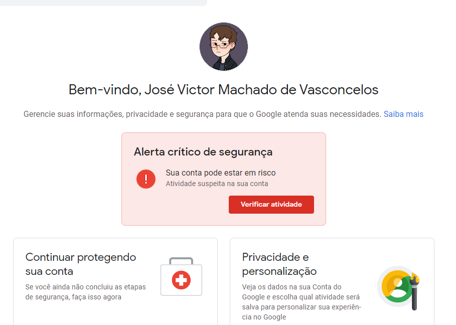 VERIFICAÇÃO de SEGURANÇA GOOGLE [Mais Segurança em sua conta