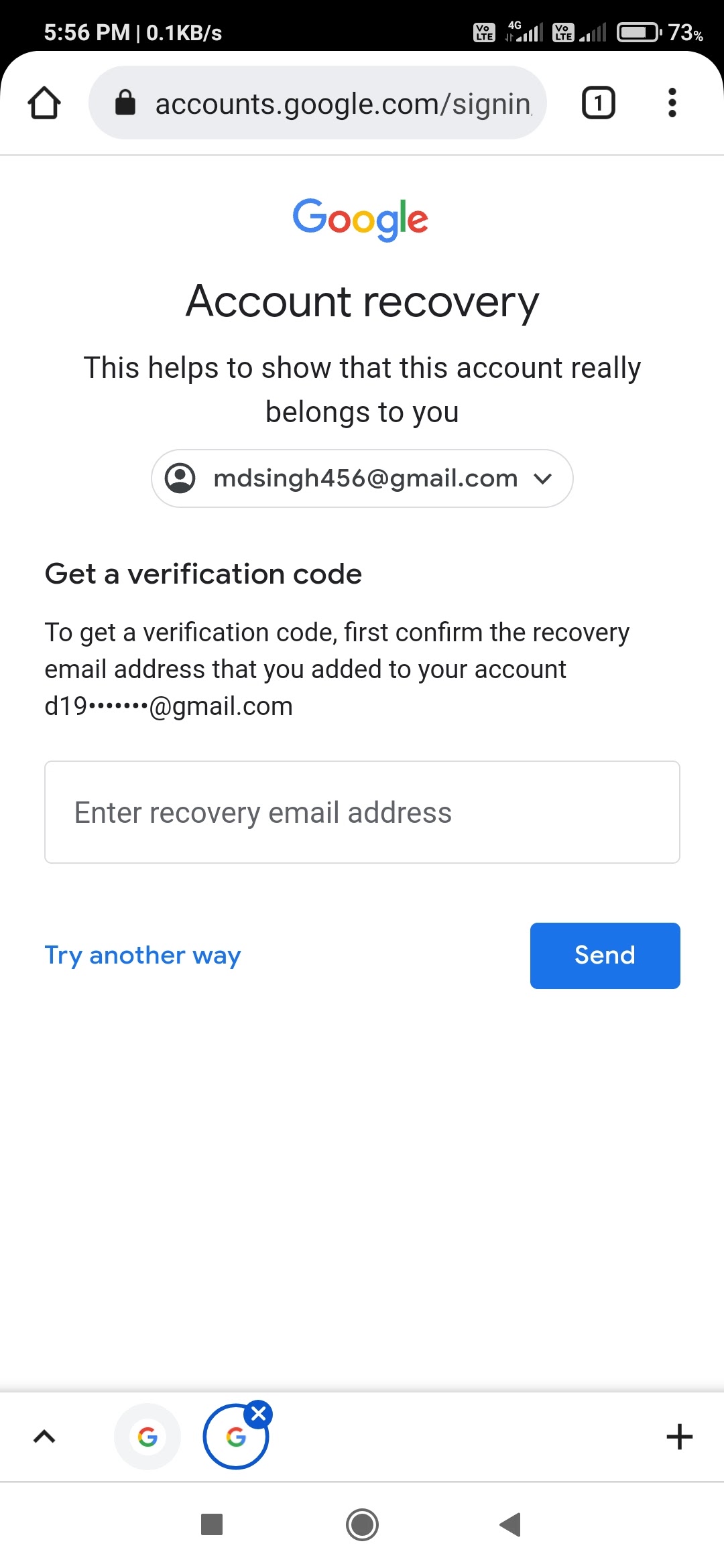 How do I find my email and password for Google?