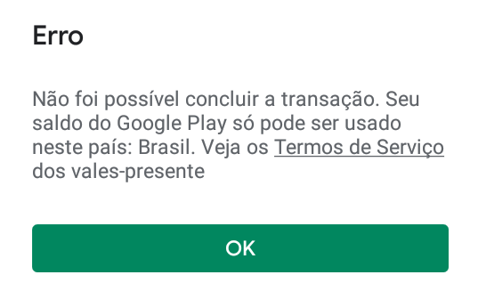 Erro na compra de robux - Comunidade Google Play