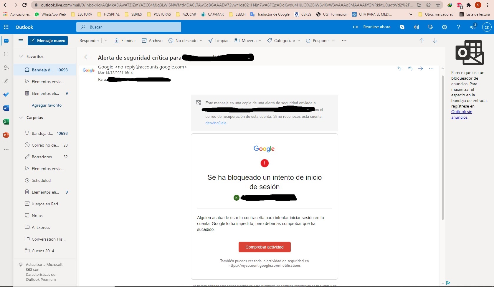 Cómo saber si mi cuenta de Google está hackeada