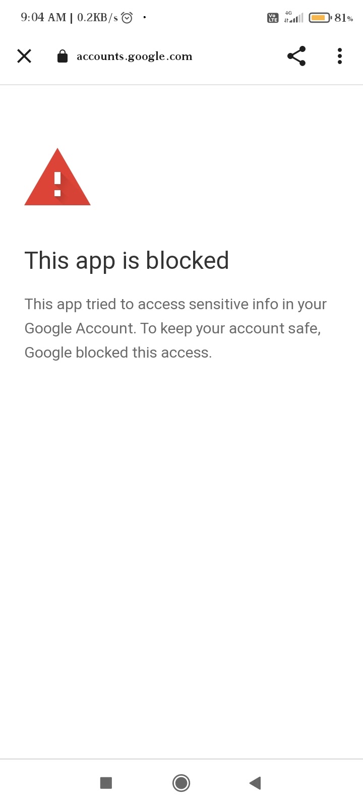 Why Google is blocked?