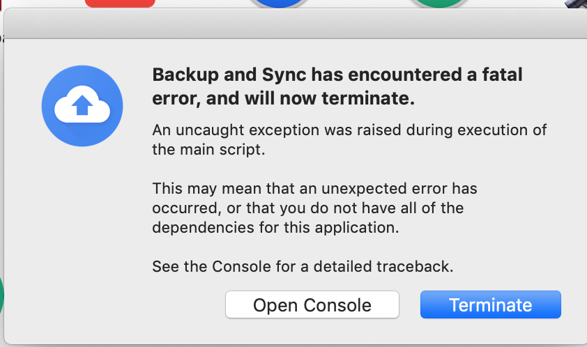 install google backup and sync mac