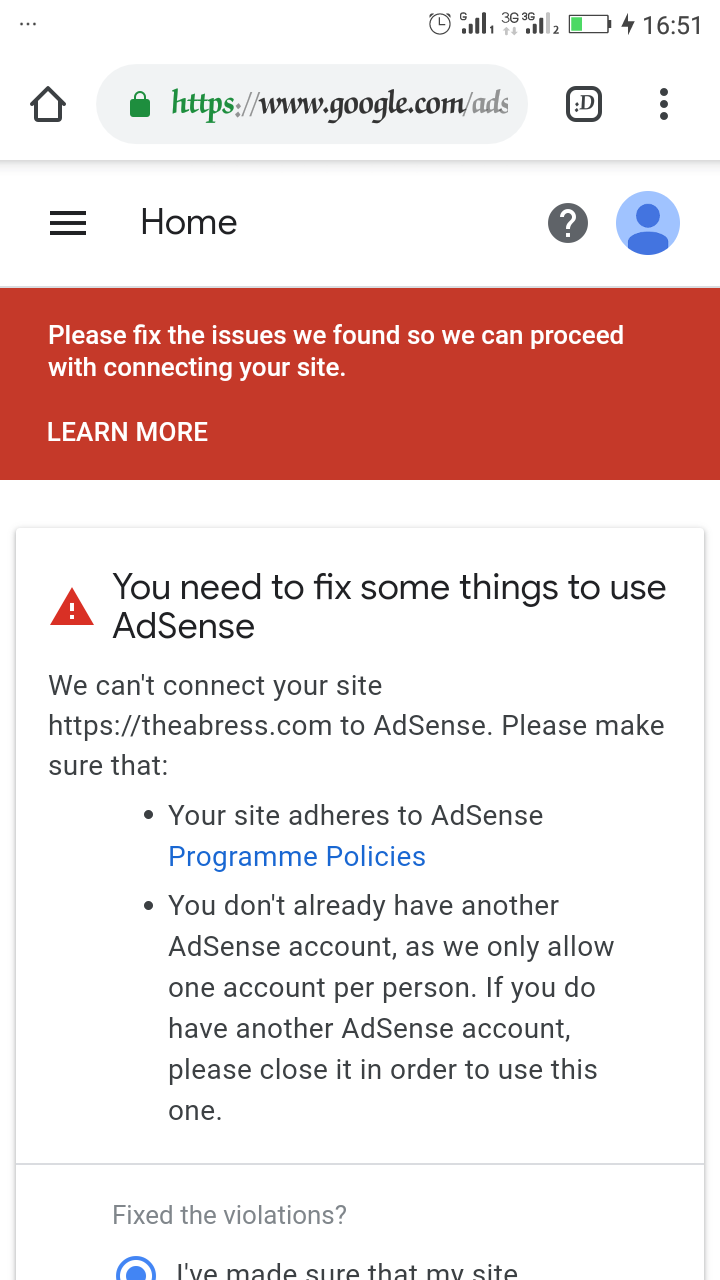 I Don T Have Two Adsense Accounts But You Saying I Have Two Accounts Https Theabress Com Google Adsense Community